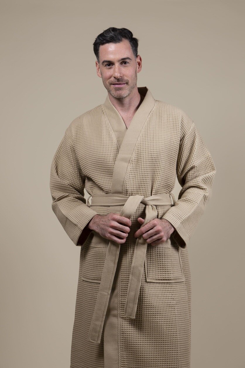 Peignoir Homme Kimono Beige