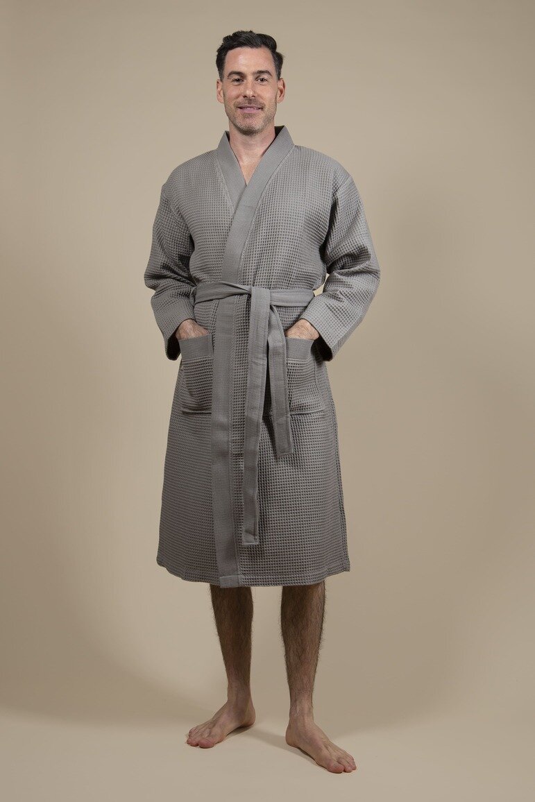 Peignoir Homme Kimono Gris