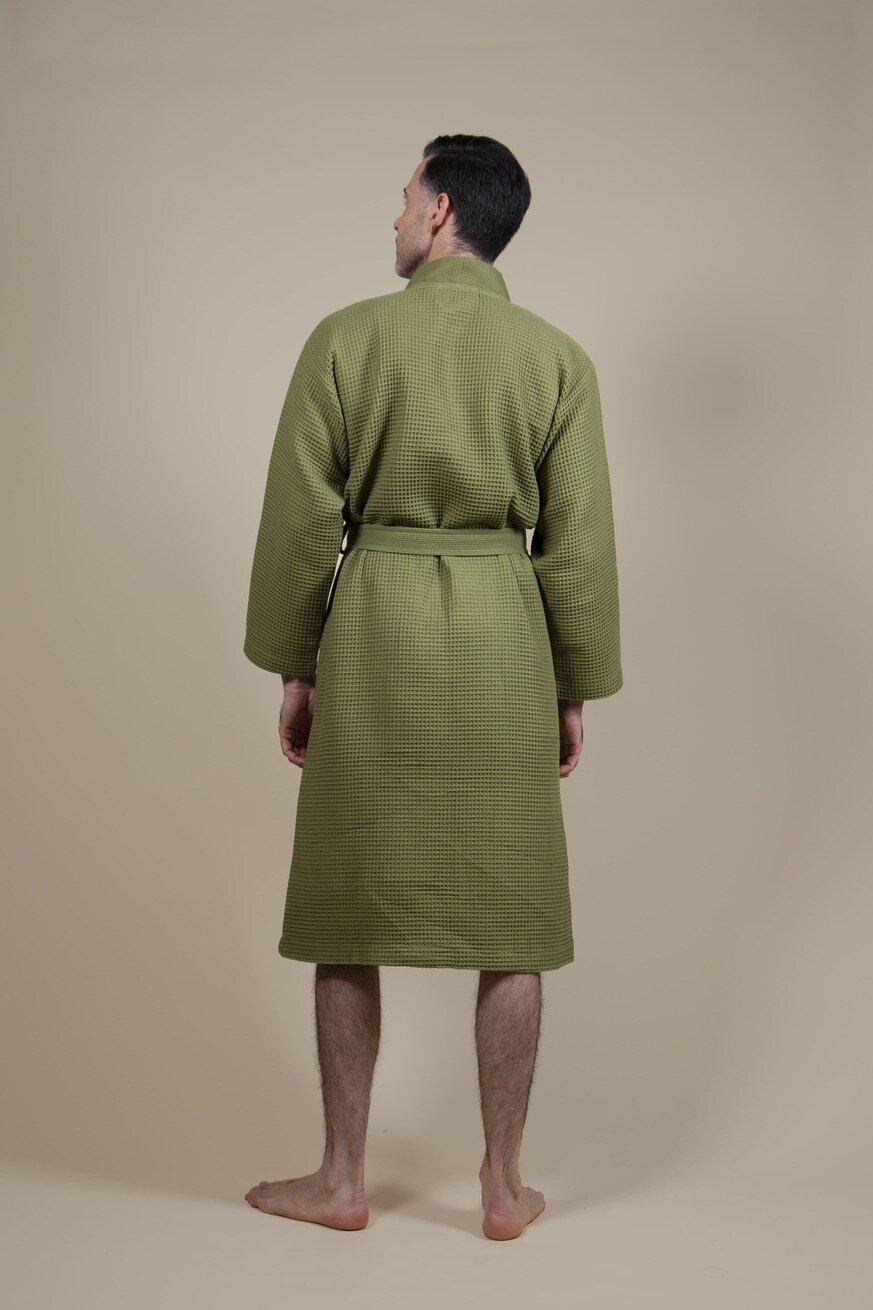 Peignoir Homme Kimono Vert Olive