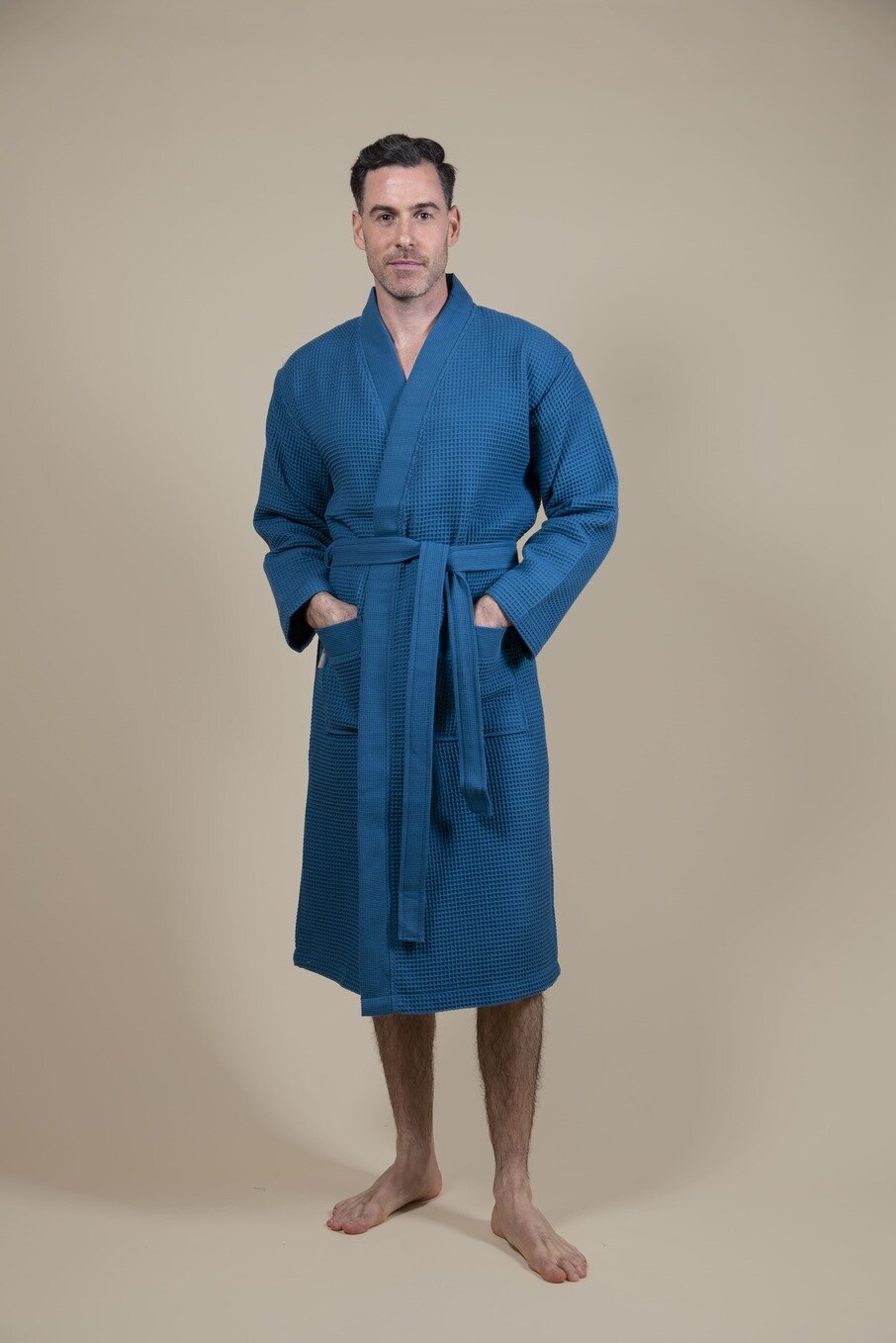 Peignoir Homme Kimono Bleu Azur