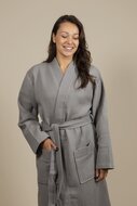 Peignoir Femme Kimono Gris