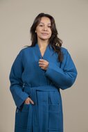 Peignoir Femme Kimono Bleu azur